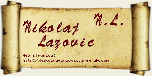 Nikolaj Lazović vizit kartica